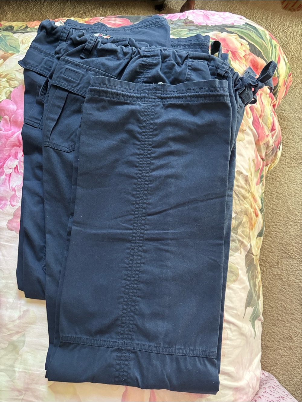 Women’s Navy Drawstring scrub pants